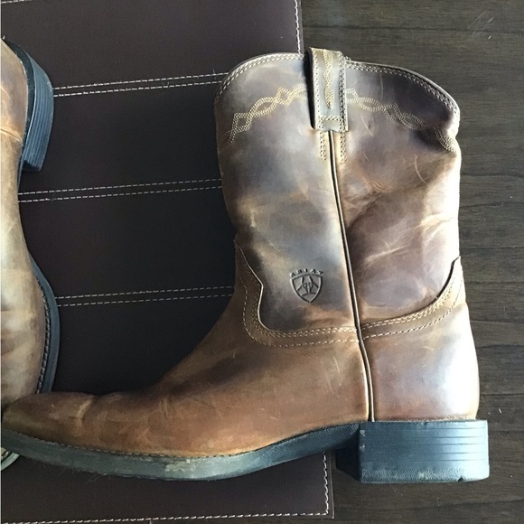 Mens Ariat Mid Calf cowboy boots - Picture 3 of 5